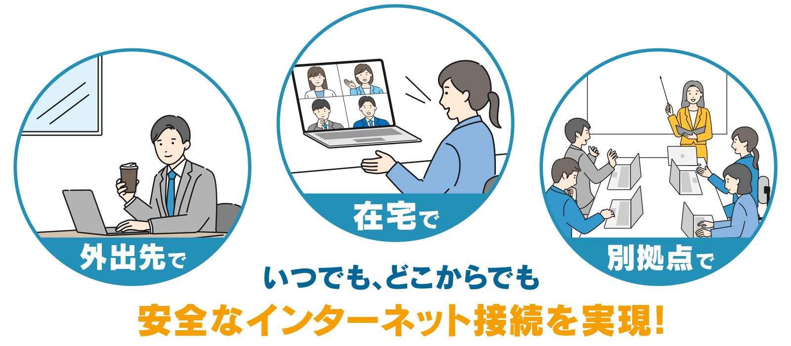 いつでも、どこからでも安全なインターネット接続を実現！